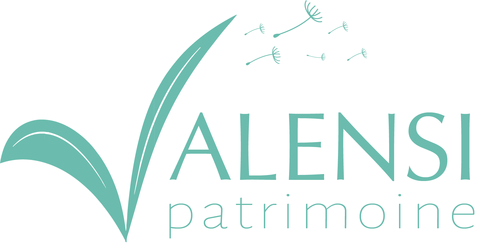 Le logo de Valensi patrimoine.